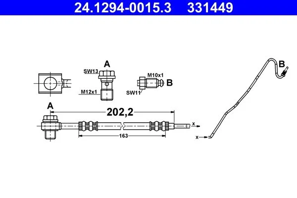 Tubo de Travão ATE 24.1294-0015.3