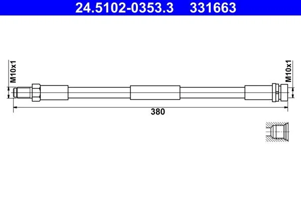 Tubo de Travão ATE 24.5102-0353.3