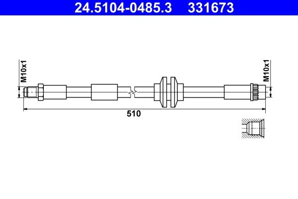 Brake Hose ATE 24.5104-0485.3