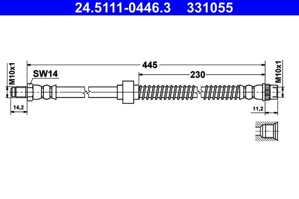 Tubo de Travão ATE 24.5111-0446.3