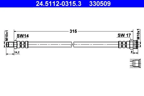 Tubo de Travão ATE 24.5112-0315.3