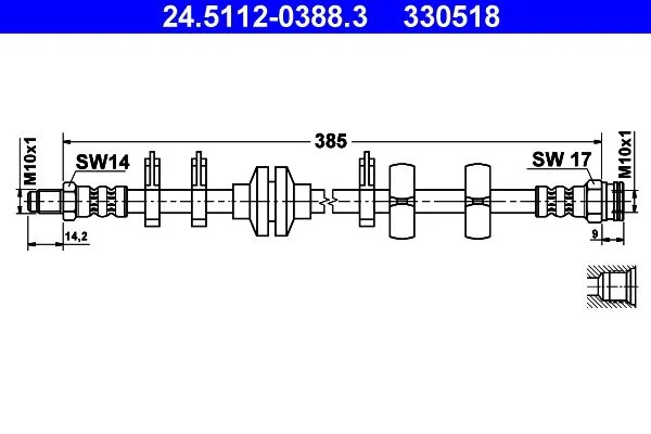 Tubo de Travão ATE 24.5112-0388.3