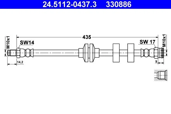 Tubo de Travão ATE 24.5112-0437.3