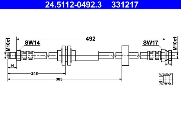 Brake Hose ATE 24.5112-0492.3