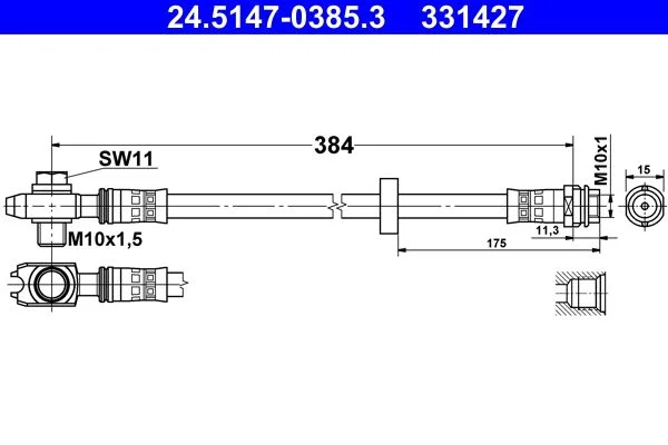 Brake Hose ATE 24.5147-0385.3