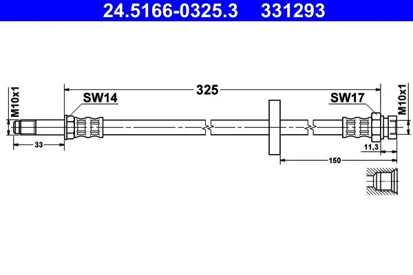 Tubo de Travão ATE 24.5166-0325.3