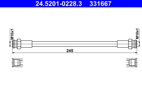 Tubo de Travão ATE 24.5201-0228.3