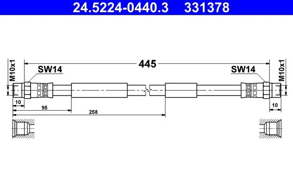 Tubo de Travão ATE 24.5224-0440.3