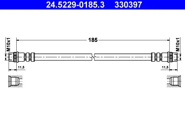 Tubo de Travão ATE 24.5229-0185.3