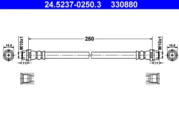 Tubo de Travão ATE 24.5237-0250.3