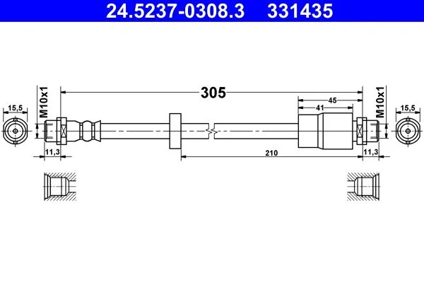 Tubo de Travão ATE 24.5237-0308.3