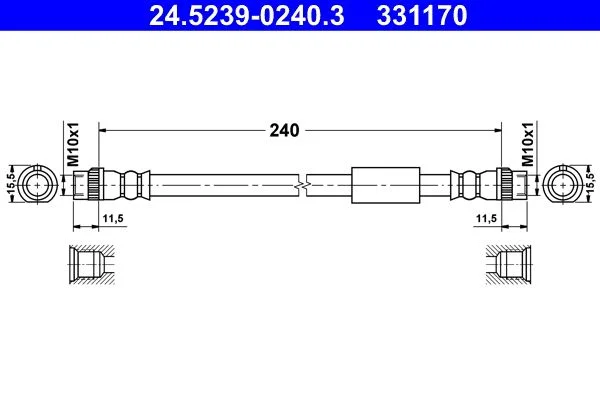 Tubo de Travão ATE 24.5239-0240.3