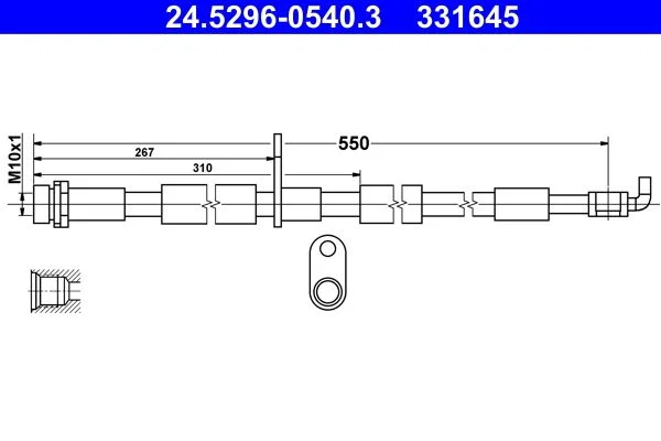 Tubo de Travão ATE 24.5296-0540.3