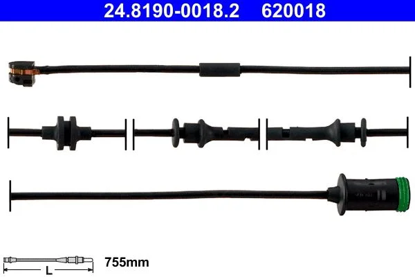 Warning Contact, brake pad wear ATE 24.8190-0018.2
