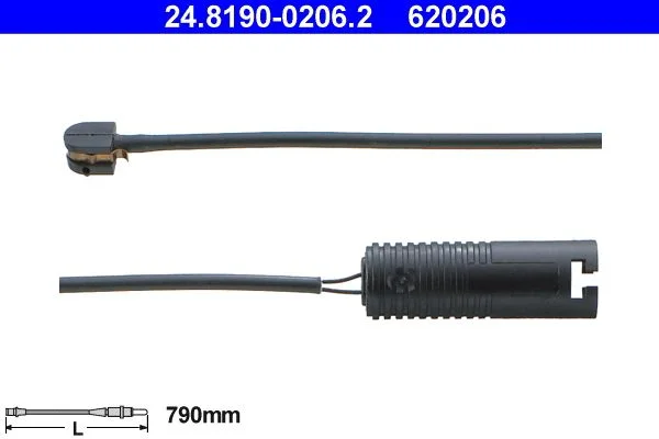 Warning Contact, brake pad wear ATE 24.8190-0206.2