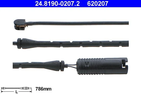 Warning Contact, brake pad wear ATE 24.8190-0207.2