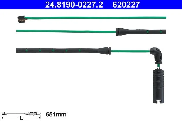 Warning Contact, brake pad wear ATE 24.8190-0227.2