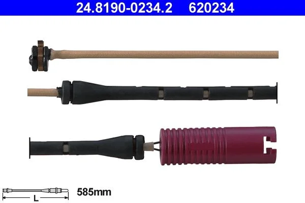 Warning Contact, brake pad wear ATE 24.8190-0234.2