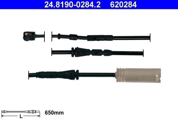 Warning Contact, brake pad wear ATE 24.8190-0284.2