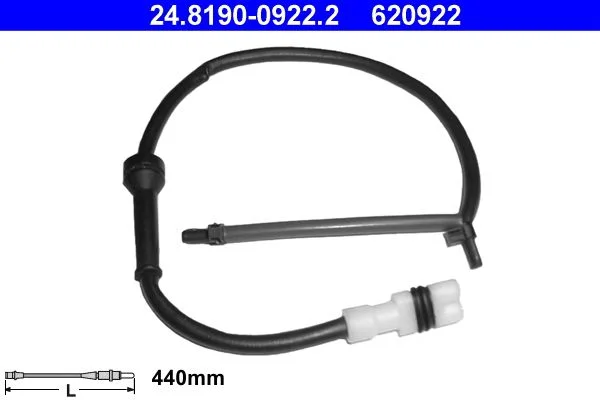 Warning Contact, brake pad wear ATE 24.8190-0922.2