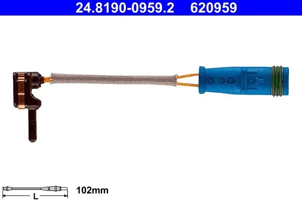 Warning Contact, brake pad wear ATE 24.8190-0959.2