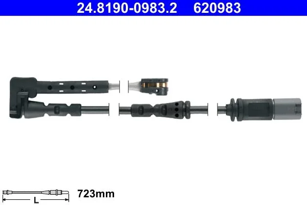 Warning Contact, brake pad wear ATE 24.8190-0983.2