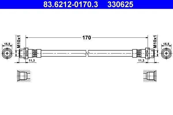 Tubo de Travão ATE 83.6212-0170.3