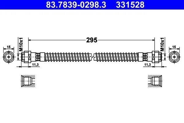 Brake Hose ATE 83.7839-0298.3