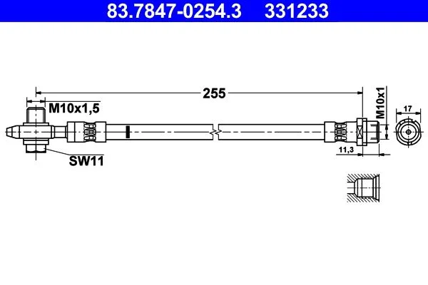Tubo de Travão ATE 83.7847-0254.3