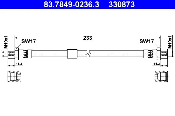 Tubo de Travão ATE 83.7849-0236.3