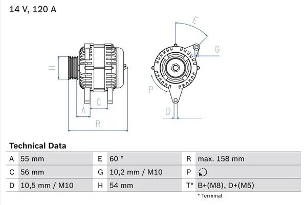 Alternador BOSCH 0 986 044 410