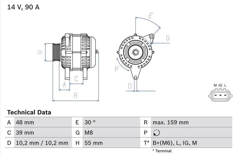 Alternador BOSCH 0 986 049 211