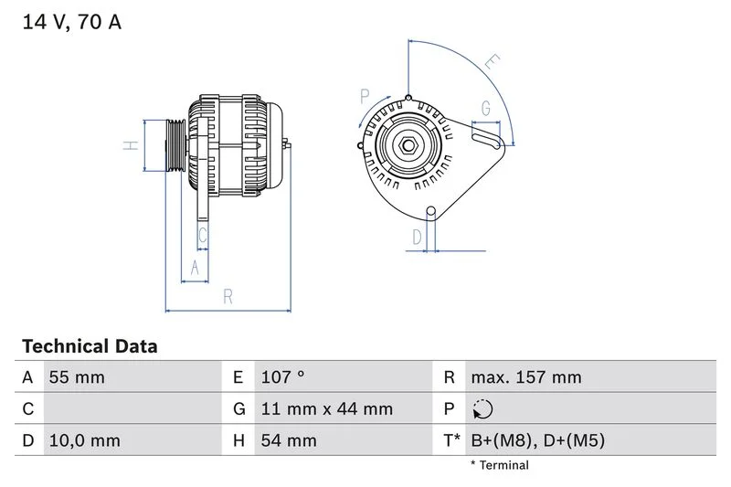 Alternador BOSCH 0 986 080 490