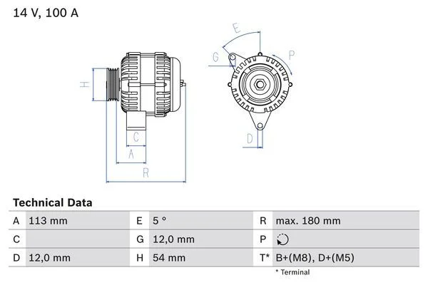 Alternador BOSCH 0 986 083 210