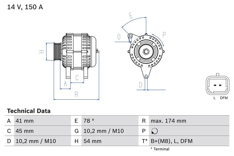 Alternador BOSCH 0 986 083 890