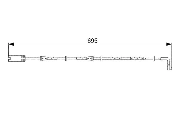 Warning Contact, brake pad wear BOSCH 1 987 473 050