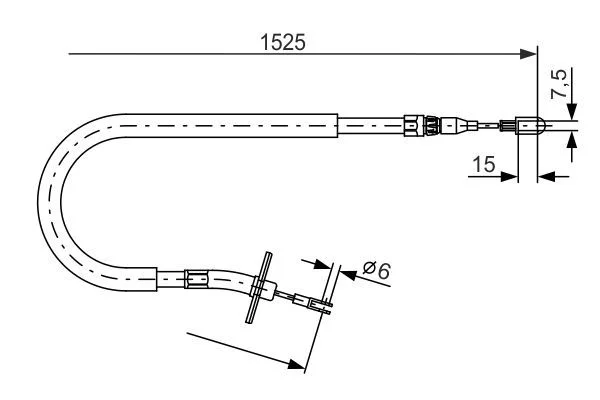 Cable Pull, parking brake BOSCH 1 987 477 858