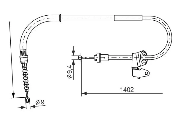 Cable Pull, parking brake BOSCH 1 987 482 226