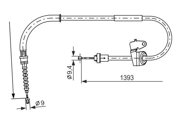 Cable Pull, parking brake BOSCH 1 987 482 227