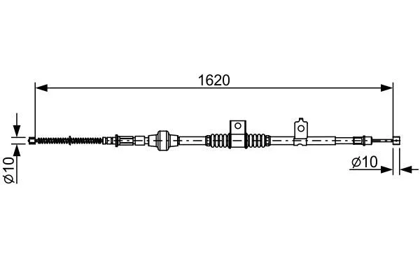 Cable Pull, parking brake BOSCH 1 987 482 521