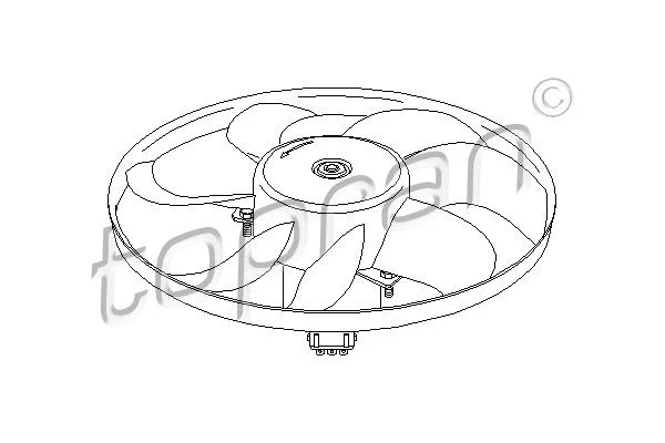 Fan, engine cooling TOPRAN 107 717