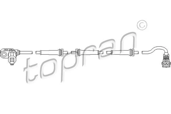 Sensor, velocidade da roda TOPRAN 721 607