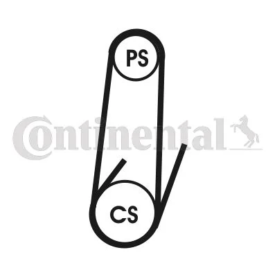 Polia tensionadora, correia em V CONTINENTAL CTAM 4PK1022 ELAST T1
