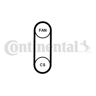 Polia tensionadora, correia em V CONTINENTAL CTAM 4PK711 ELAST T1