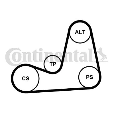 Polia tensionadora, correia em V CONTINENTAL CTAM 5PK1110K2