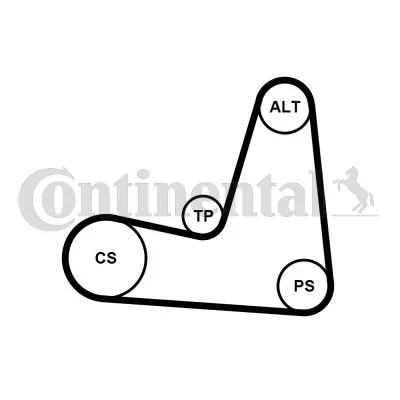 Polia tensionadora, correia em V CONTINENTAL CTAM 5PK1135K1