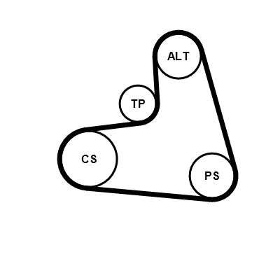 Polia tensionadora, correia em V CONTINENTAL CTAM 6PK1120K3