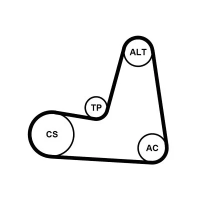 Polia tensionadora, correia em V CONTINENTAL CTAM 6PK1130K2