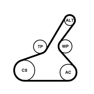 Polia tensionadora, correia em V CONTINENTAL CTAM 6PK1190K1