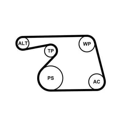 Bomba de Água + Kit de Correia em V CONTINENTAL CTAM 6PK1318WP1